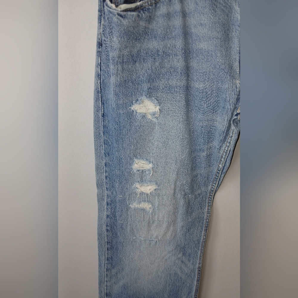 American Eagle Lowrise Bootcut Distressed Denim Jeans Mens 38×32 - Picture 4 of 9